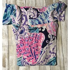 lilly pulitzer off the‎ shoulder dress Small